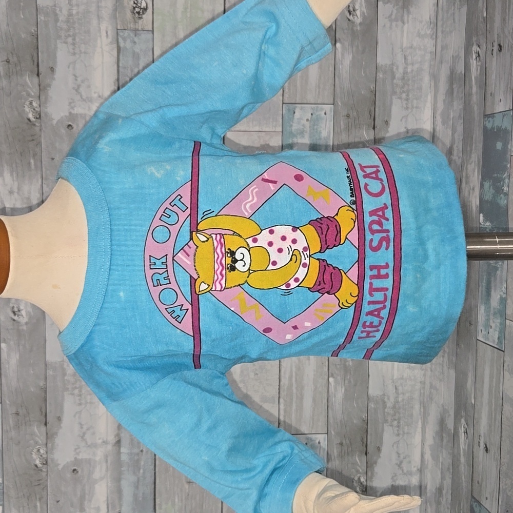 Vintage Park Bench Kids We Work Out Spa Cat Shirt Sz 2T NWT